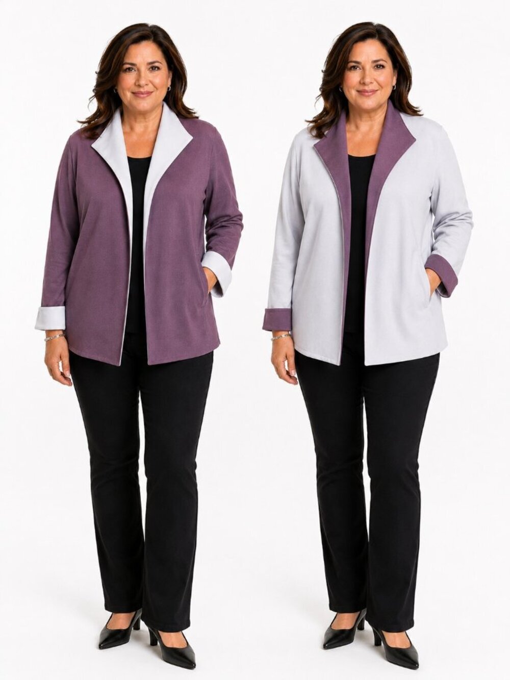 Modern Soul Reversible Open Front Jacket